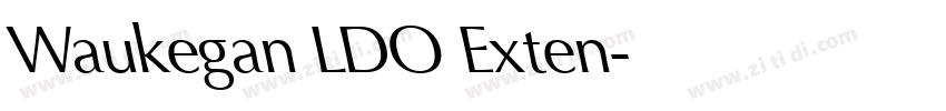 Waukegan LDO Exten字体转换